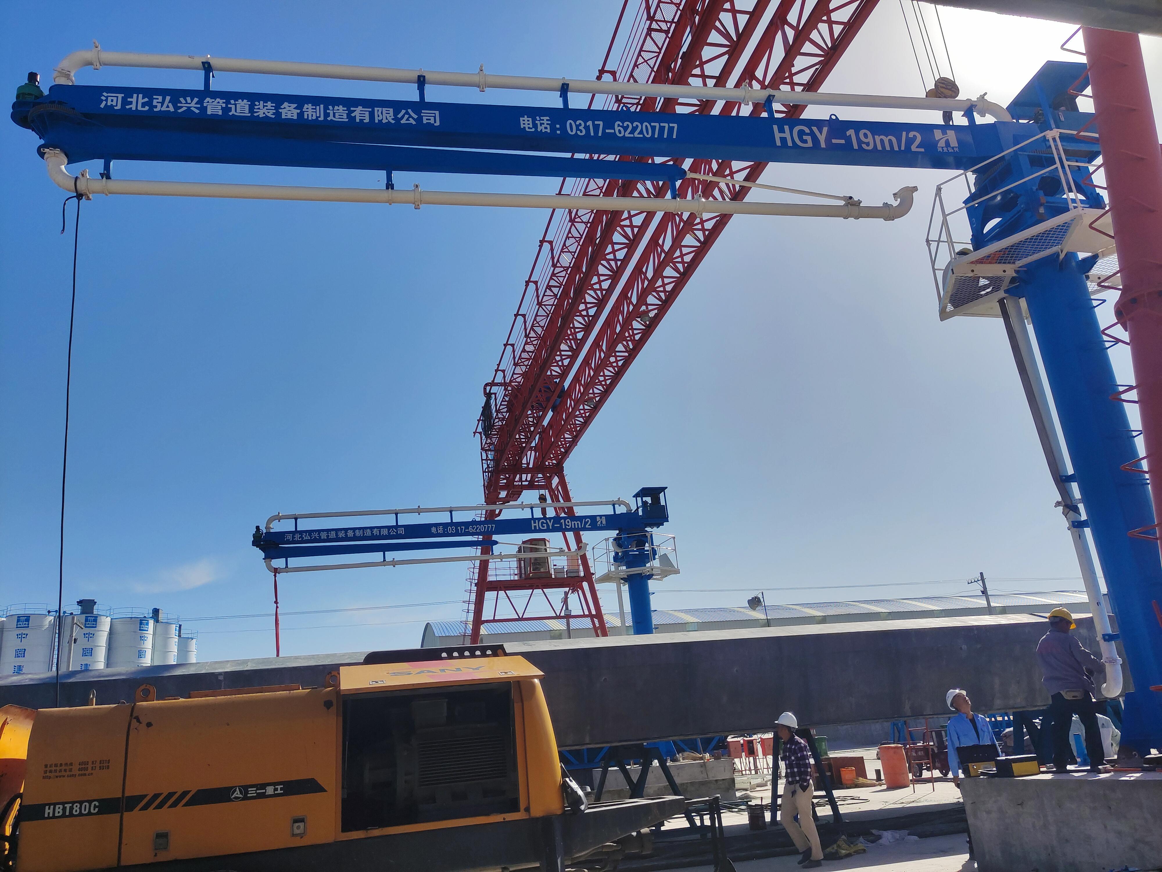 布料机施工现场