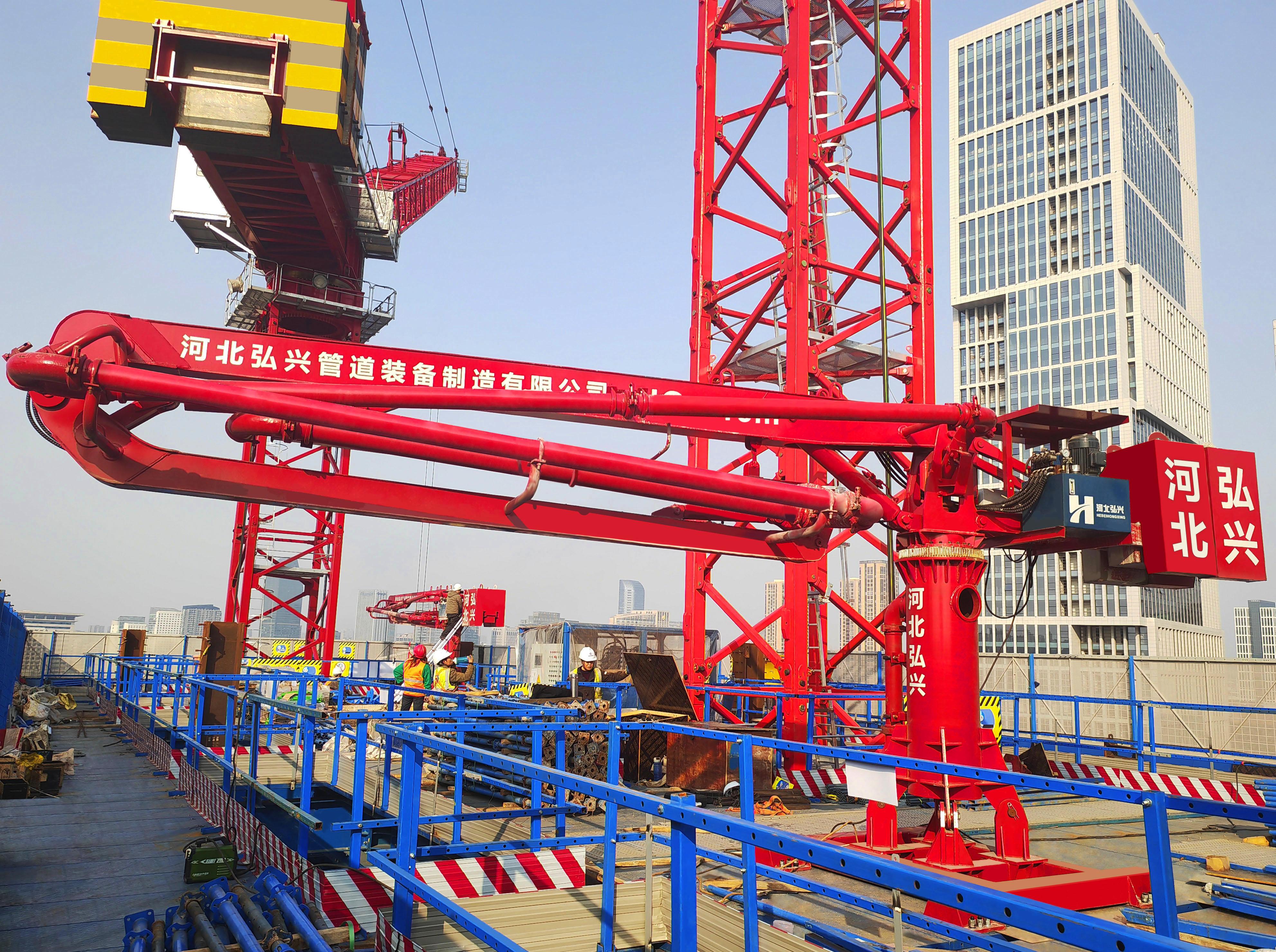 布料机施工现场